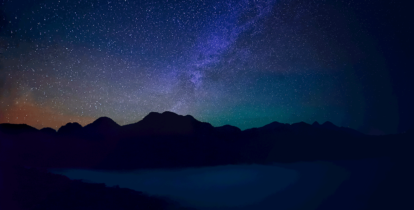 晴朗的、未被破坏的夜空